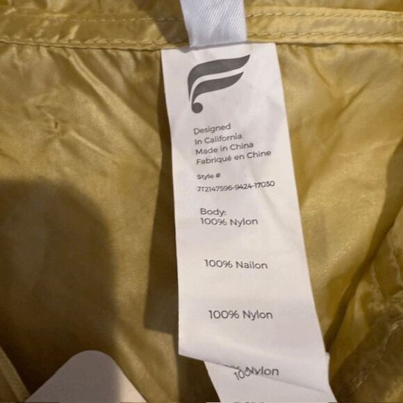 NWT Fabletics Karsyn Woven Jacket Windbreaker Golden Yellow Zip Up Midi Small - Picture 10 of 13